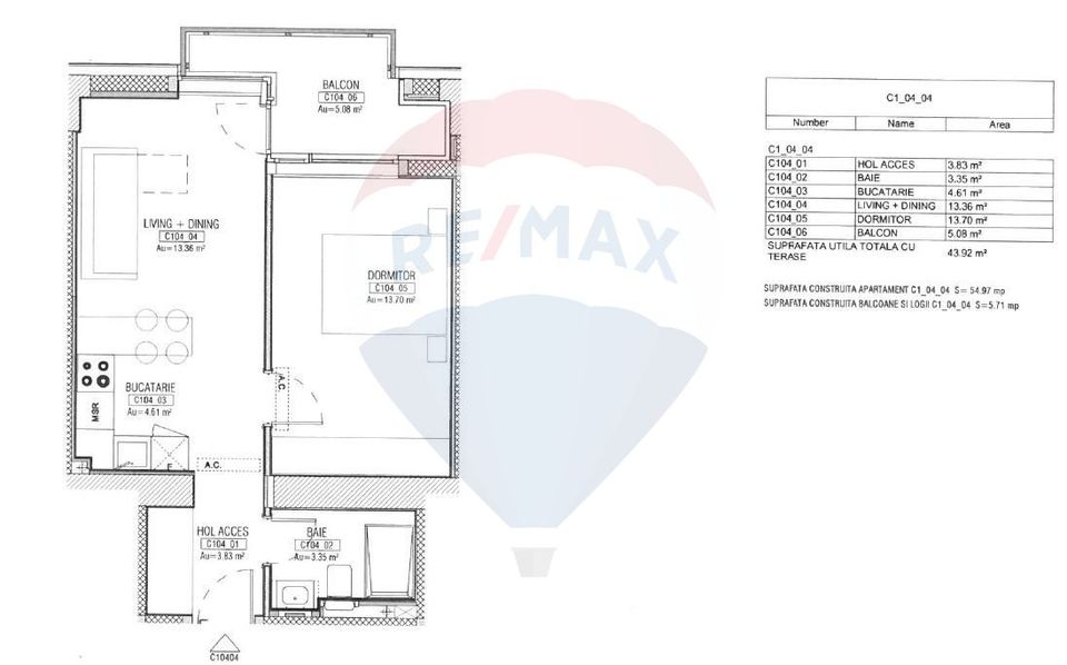 2 room Apartment for rent, Aviatiei area