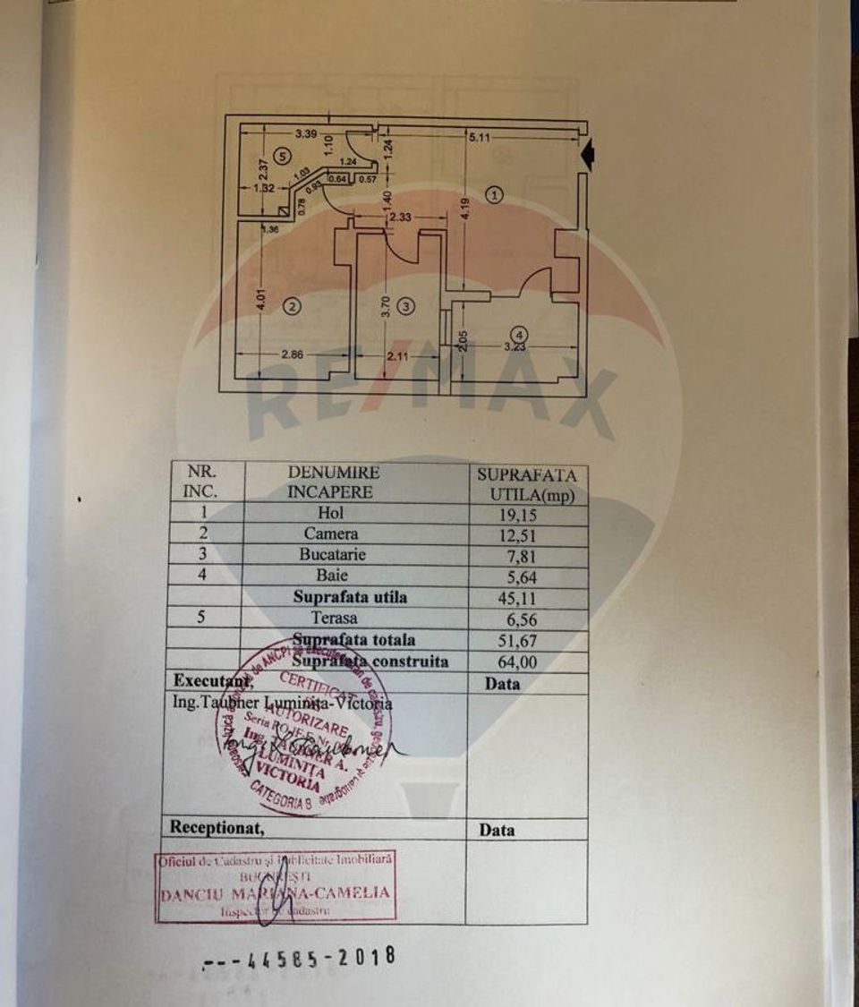 Apartament cu 2 camere de vânzare în zona Sisesti | Loc de parcare