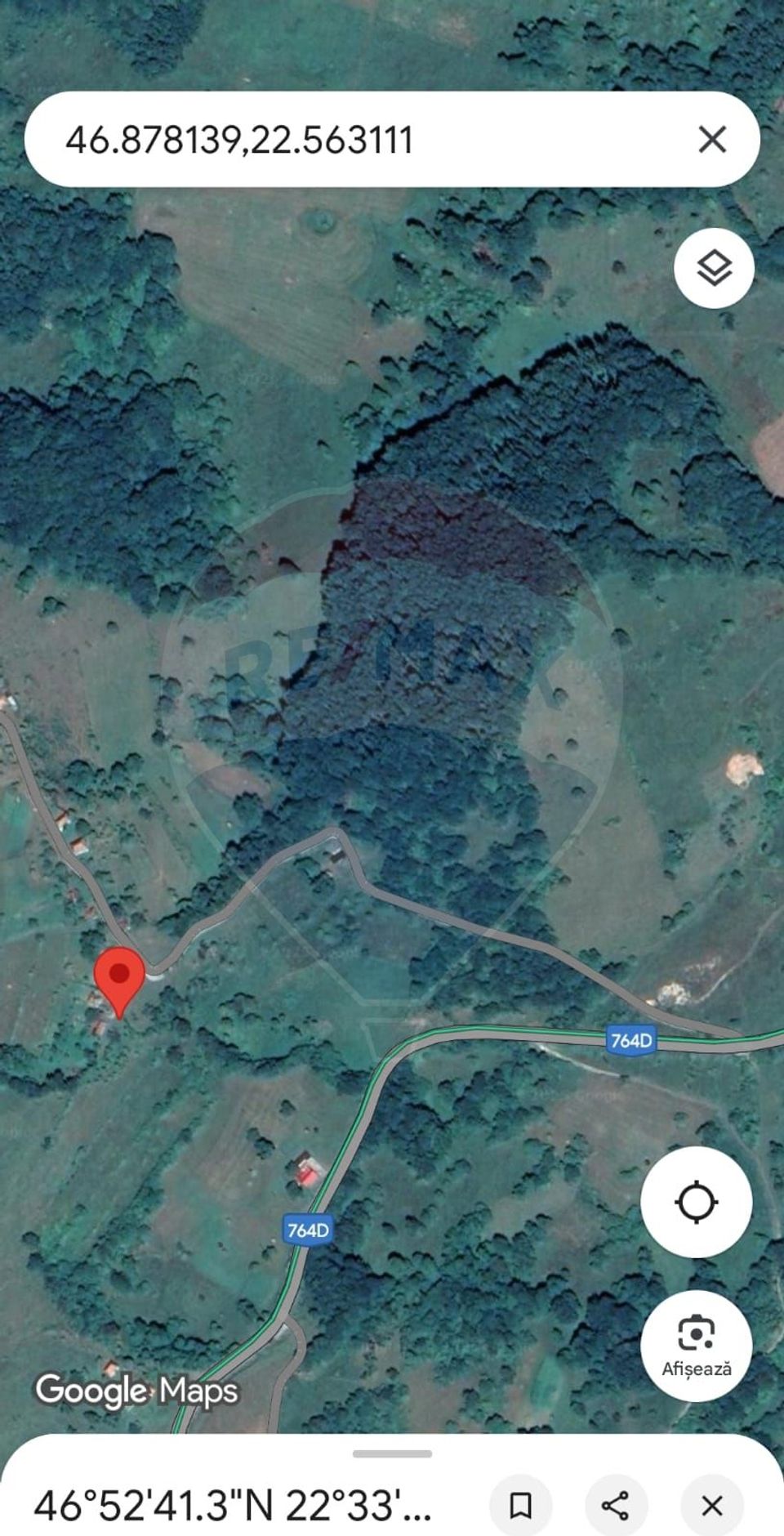 Teren constructii si faneata/livada 3082 mp Damis Bratca drum DJ 764D