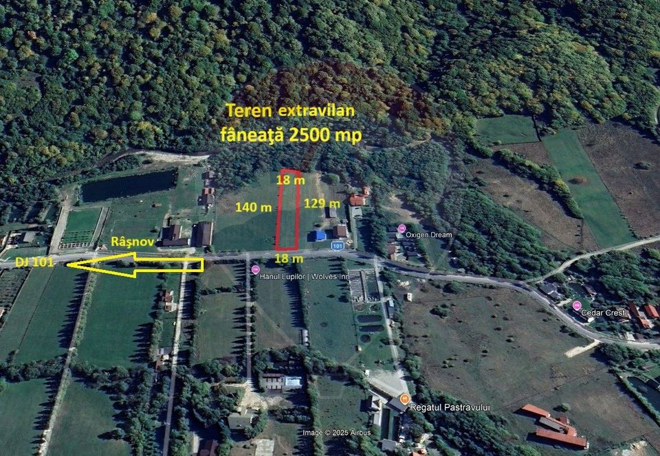 Teren extravilan, 2500 mp, Râşnov, Glăjărie