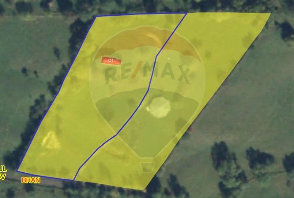 Land with utilities, 5,495sqm Bran - panoramic view, near Bran Castle