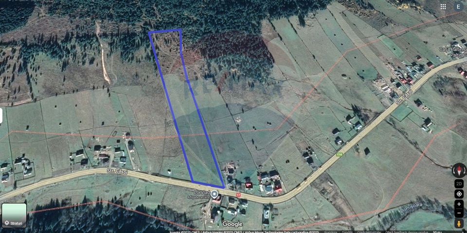 Teren parțial intravilan 30,930 mp Poiana Stampei-DN E58, Suceava