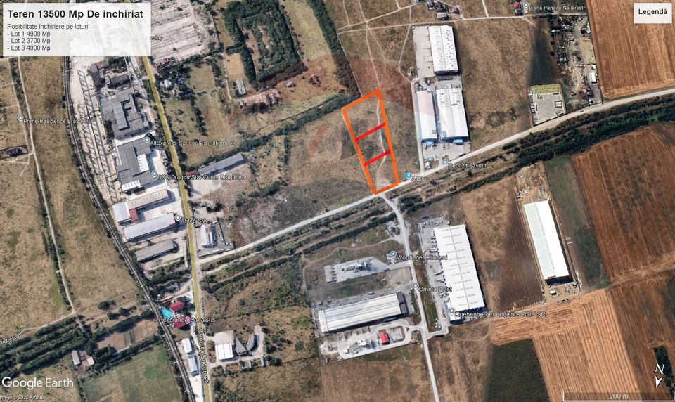 Teren de inchiriat – 13.500 mp, Clinceni Centura Bragadiru–Domnesti