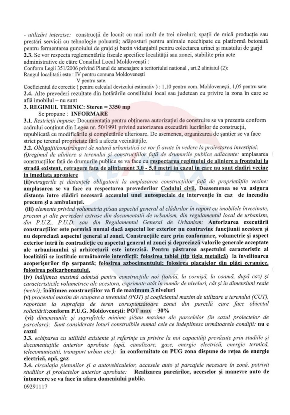 Land 3,350sqm Stejeris / Drumul FN