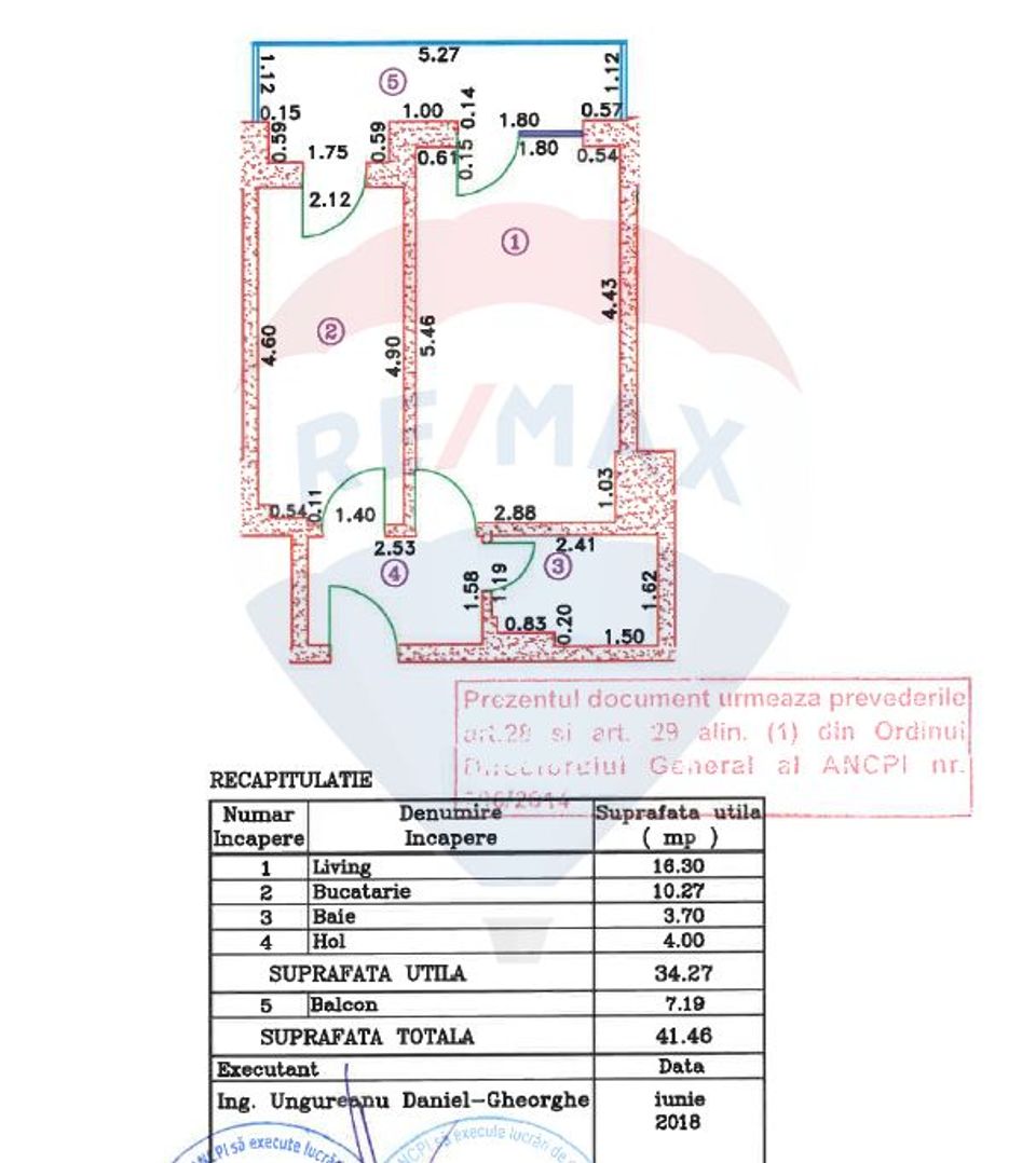 Garsoniera decomandata de inchiriat 41 mp Novum Politehnica