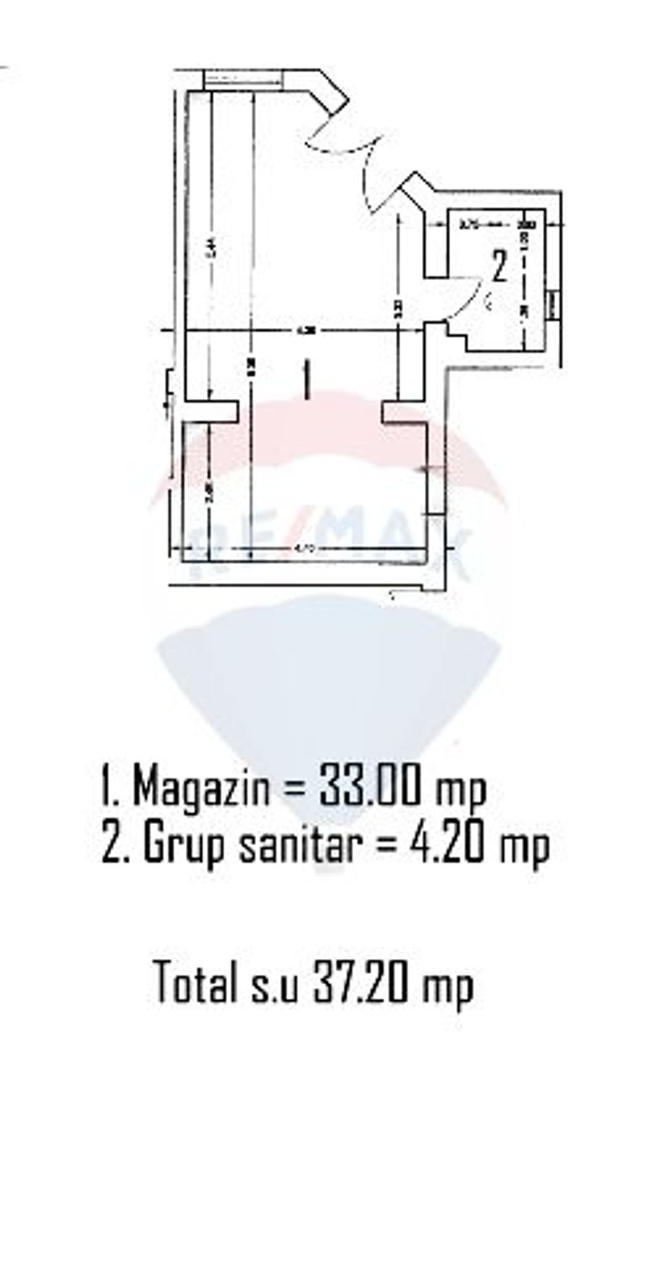 37.2sqm commercial space for rent in the Eroii Revolutiei area