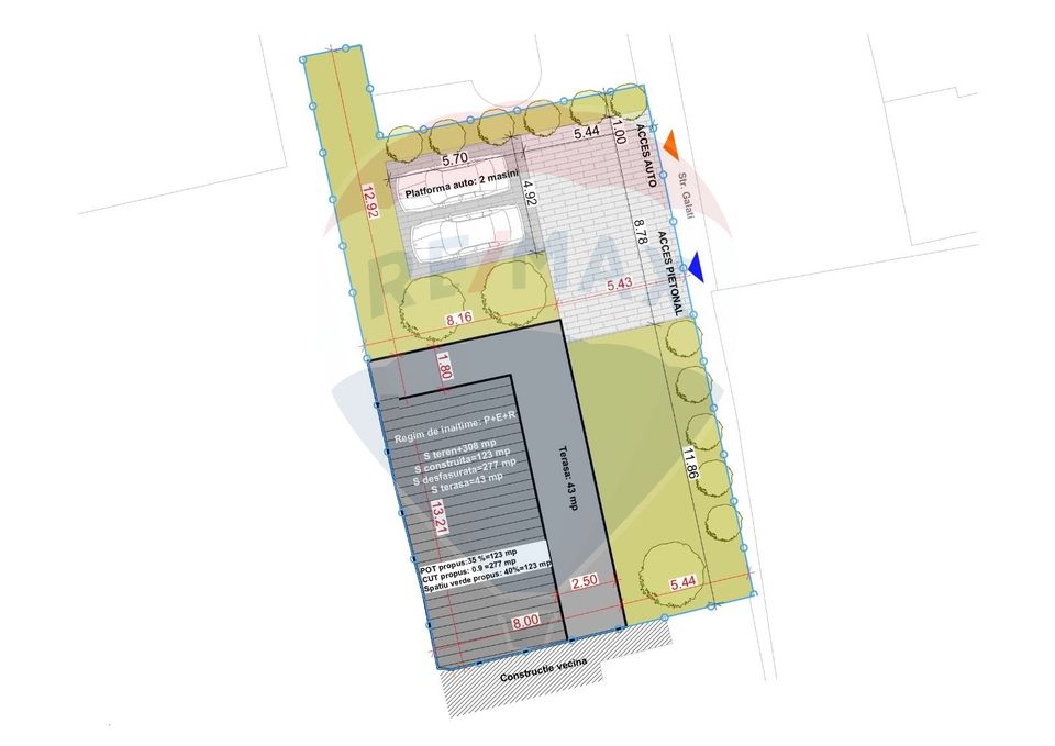 Land 308sqm Cluj-Napoca / Strada Dunarii