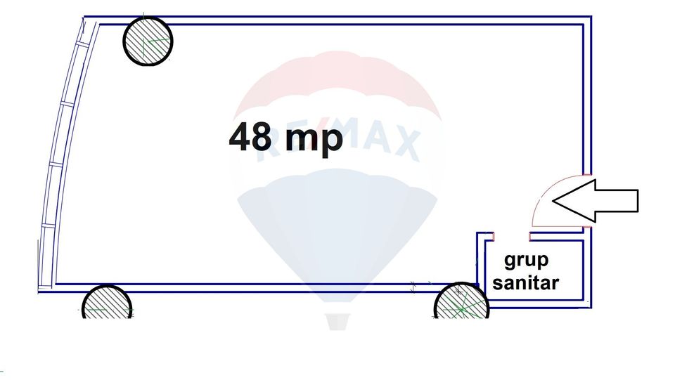 48sq.m Office Space for rent, Vlahuta area