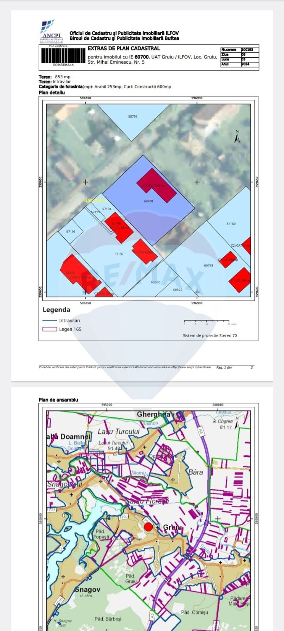 Plot of land in Gruiu / Mihai Eminescu Street