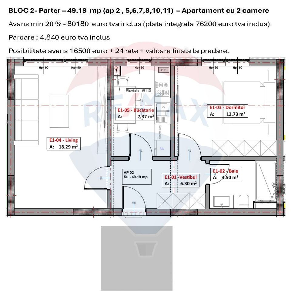 2 room Apartment for sale