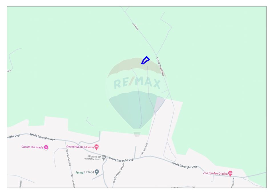 De vânzare teren extravilan, 1.338mp, strada Dealul Mare - Paleu