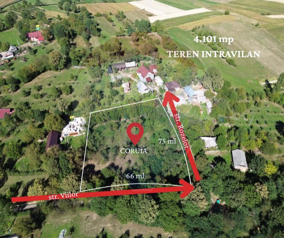 Land 4,101sqm Coruia / Strada Viilor