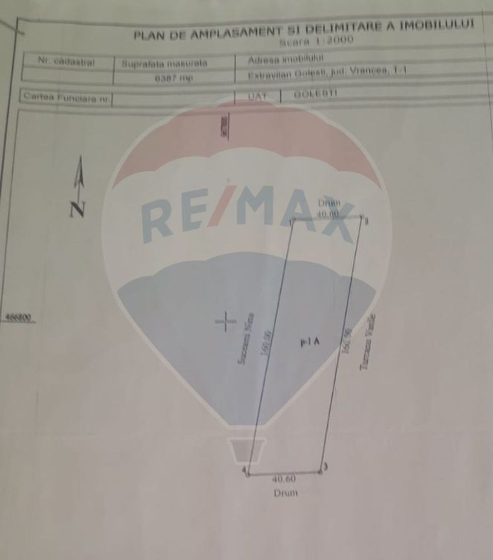 Land 6,387sqm Golesti / Drumul DC147