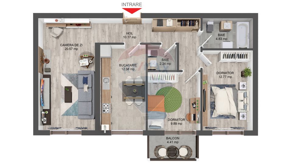 Apartament modern de 74 mp în Șelimbăr