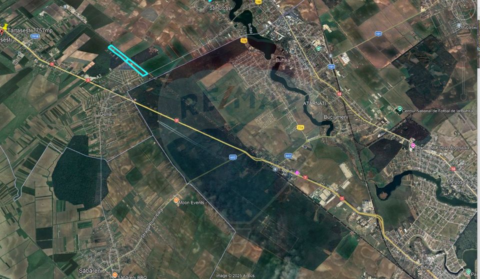 Teren intravilan 19,3 ha/locatie strategica, acces linie CFR/Gulia