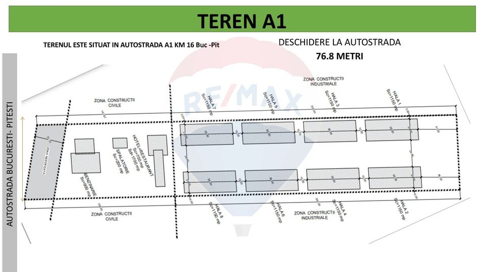 Land 32,000sqm Dragomiresti-Vale / Autostrada A1