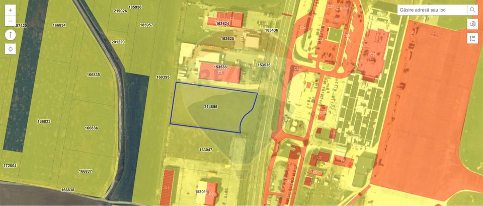Teren 7,868mp, Aeroportul Oradea / DN E71/viitorul sens giratoriu