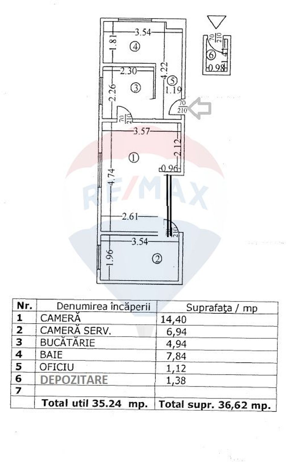 1 room Apartment for sale, P-ta Romana area