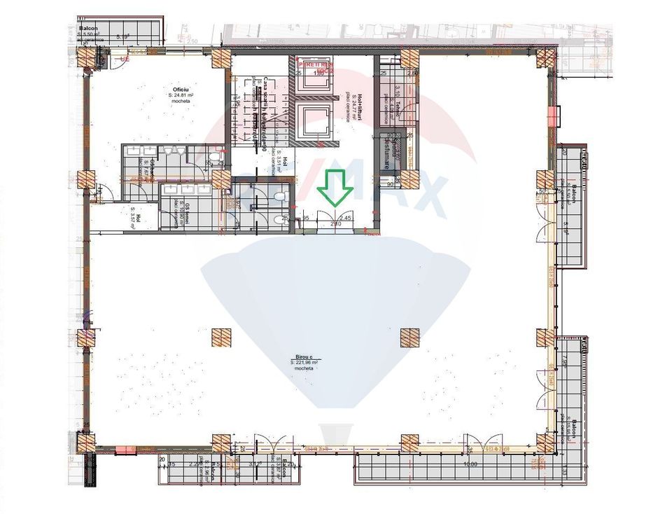 Spațiu de birouri de 275mp de închiriat în zona Marasti