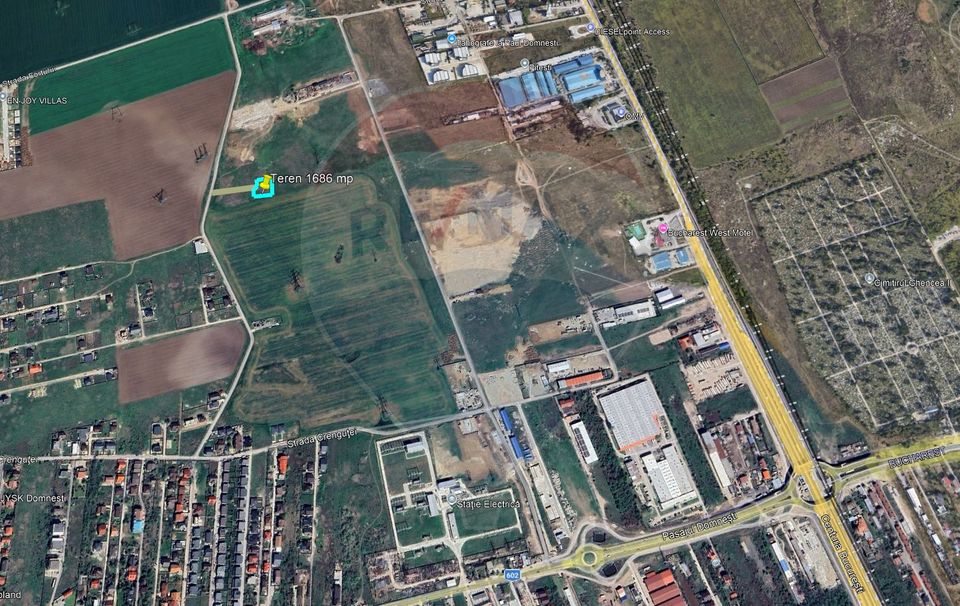 Teren 1.686 mp de vânzare | Domnești | Aproape de pasajul DNCB