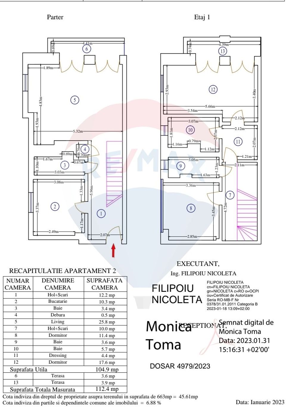 Office space in apartment 105 sqm for sale in P-ta Unirii area