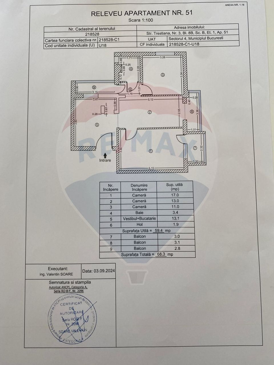 Apartament de vânzare, 3 camere,  zona metrou/ parc Tineretului