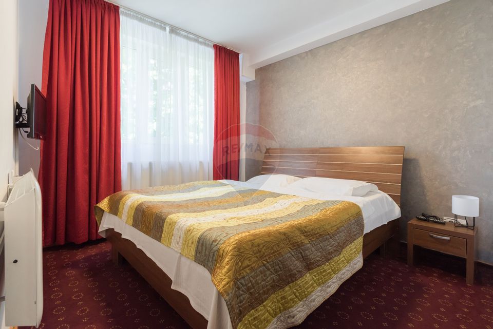 Hotel cu 23 unități de cazare, 2 săli de ședință, locație excelentă