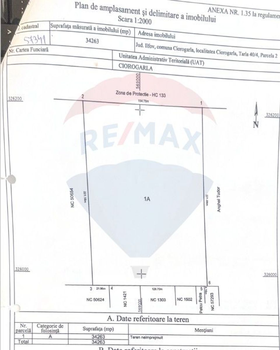 Teren intravilan 3,4 Ha Ciorogarla str.  Nicolae Iorga