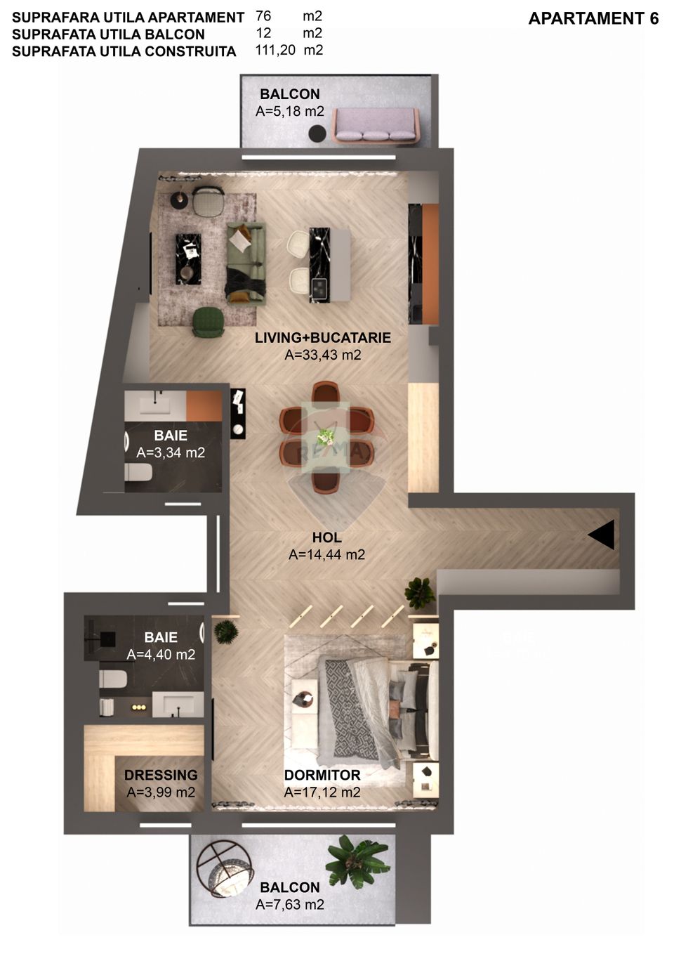 2 room Apartment for sale, Ultracentral area