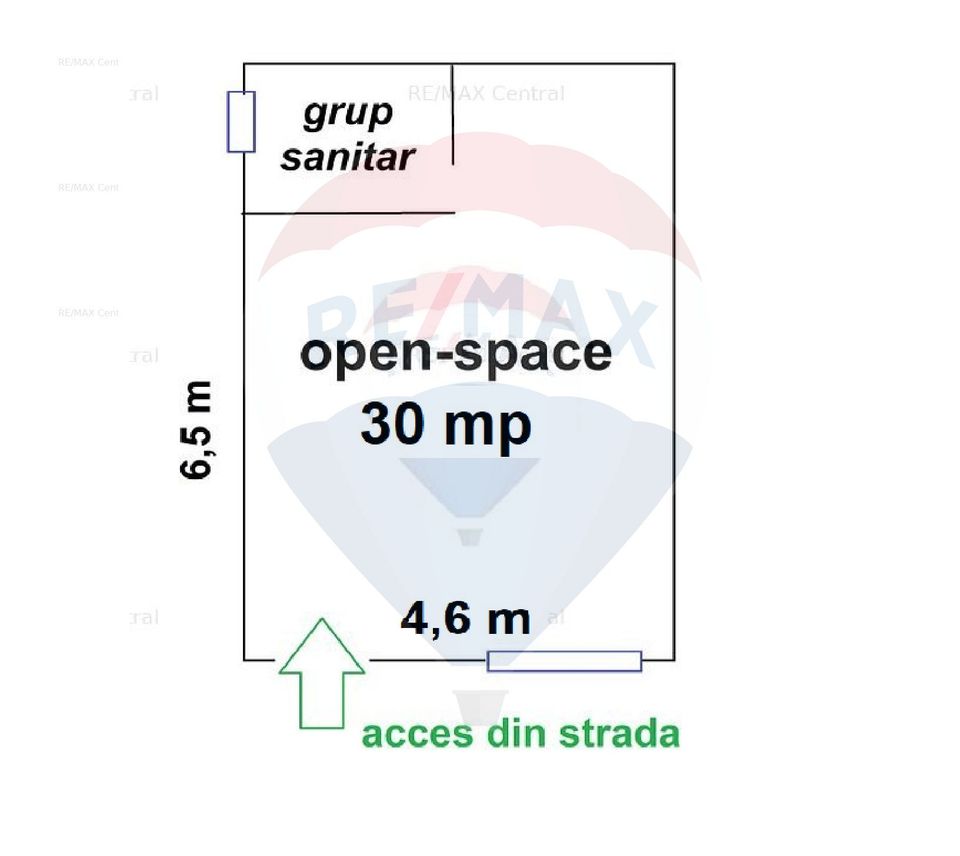 30sq.m Commercial Space for rent, Centrul Istoric area