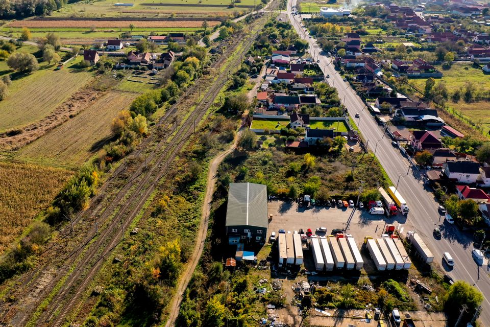 Hală industrială P+1 – 490 mp utili | Teren 2.447 mp | Platformă beton