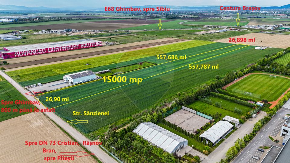 Teren 1.5ha Ghimbav / Comision 0/Strada Sanzienei/ Industrial