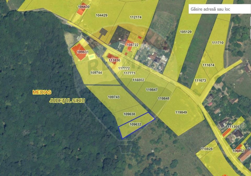 Teren de vânzare – zonă Wevern, Medias – 1.233 mp lângă padure