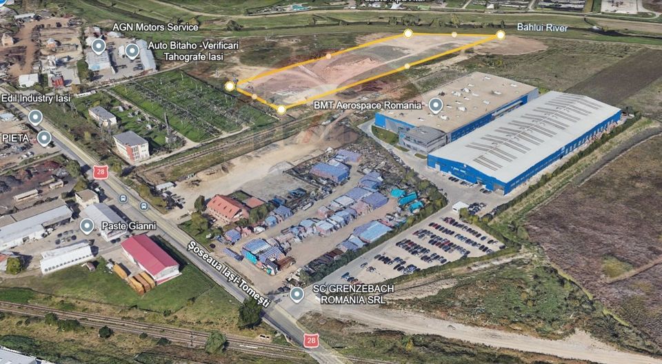 Urban Land 1.2 ha for Sale, Approved PUZ – IAȘI INDUSTRIAL AREA