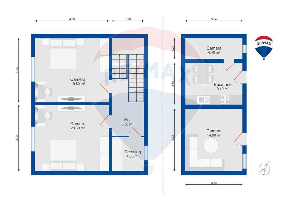 De vânzare Casā + Teren 1054 mp, în Sȃnmartin