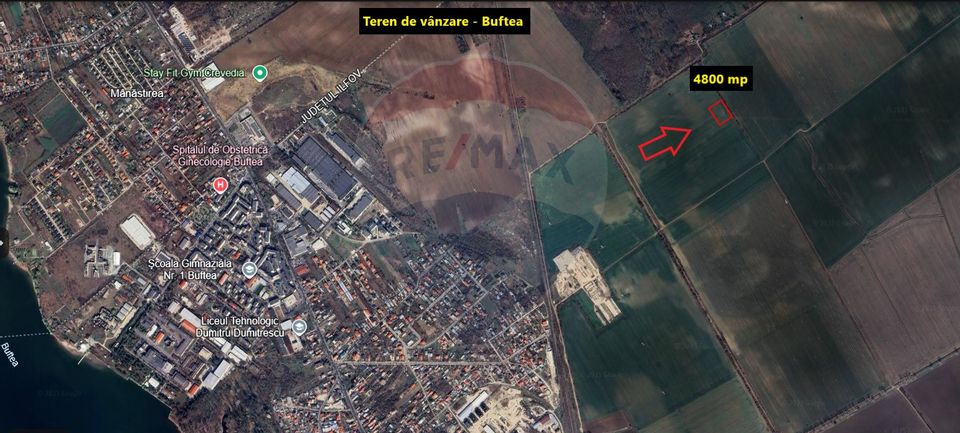 Built-up land 4800sqm Buftea, Valea Mocanului Forest