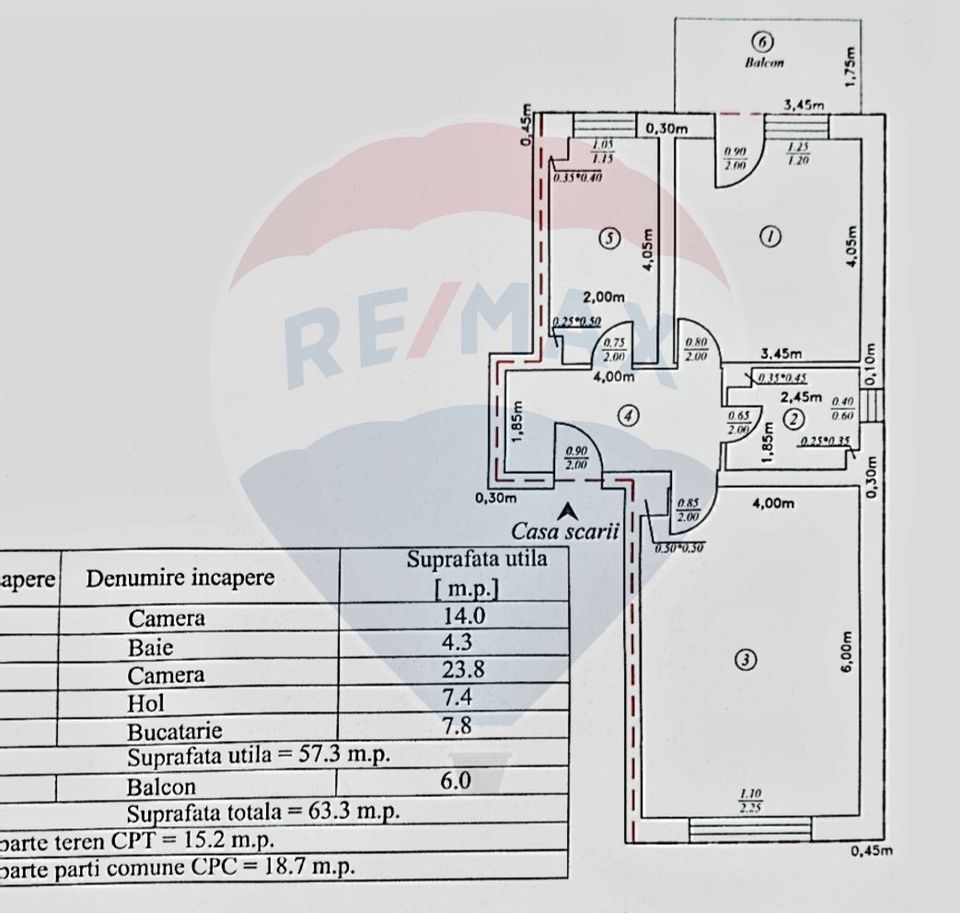 Apartament cu 2 camere de vânzare în zona 1 Mai