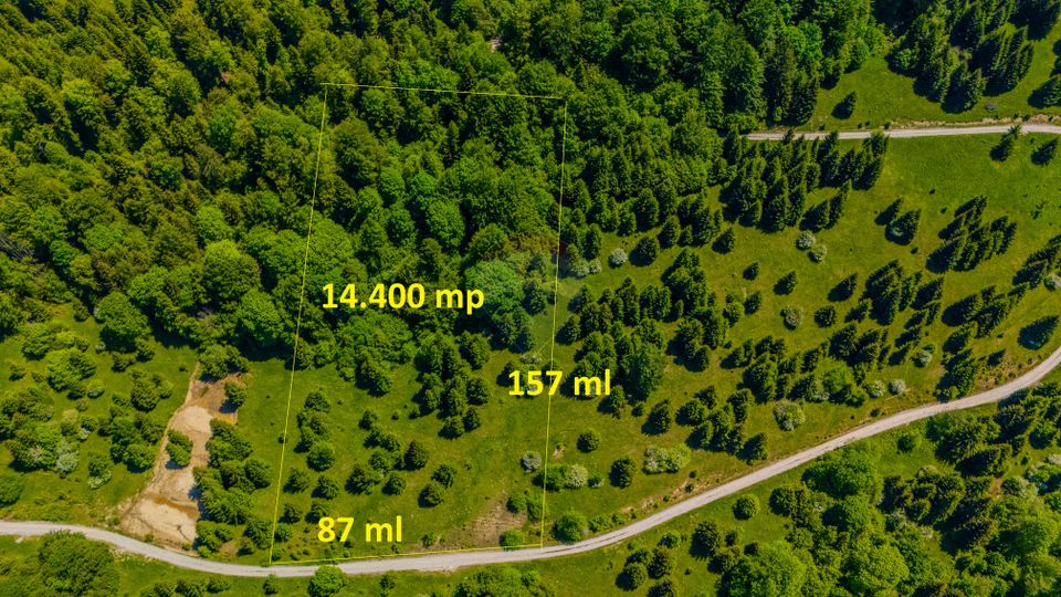 Teren extravlan 14,400mp Paraul Rece / Strada 3 brazi