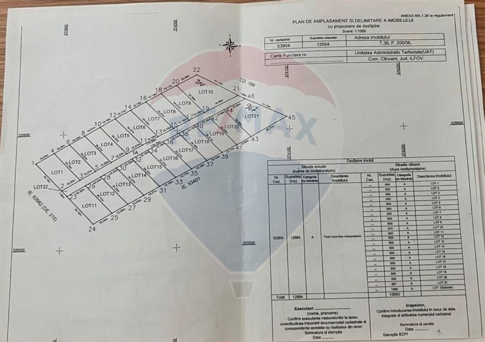Land 12,664sqm Clinceni / Strada TARLA 36, PARCELA 200/36