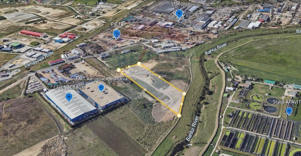 Urban Land 1.2 ha for Sale, Approved PUZ – IAȘI INDUSTRIAL AREA