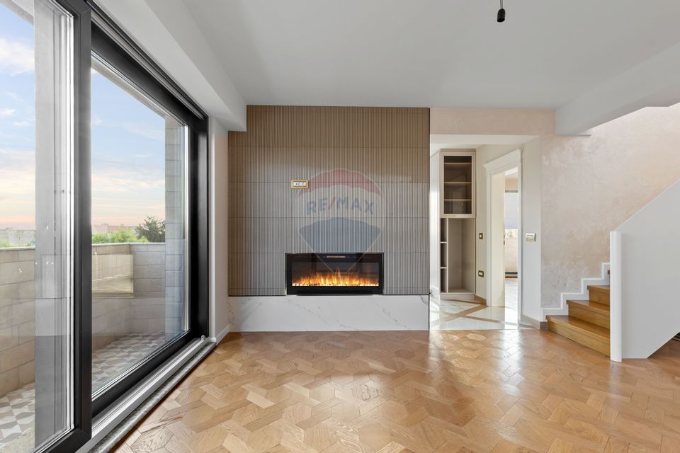 Penthouse unic pe două niveluri - saună și bucătărie exterioară