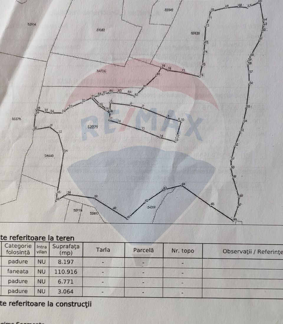 Teren 130000 mp extravilan, faneata si padure, Munteni - Bulz, Negreni