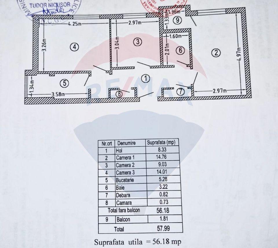 3 room Apartment for sale, P-ta Resita area