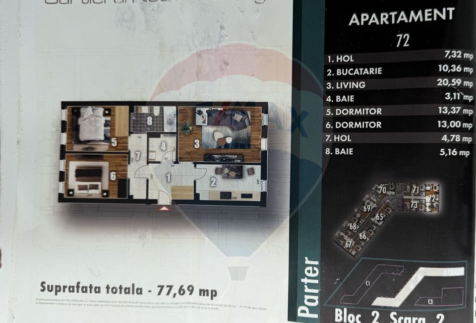 De vanzare apartament cu 3 camere în zona Matalurgiei sect 4