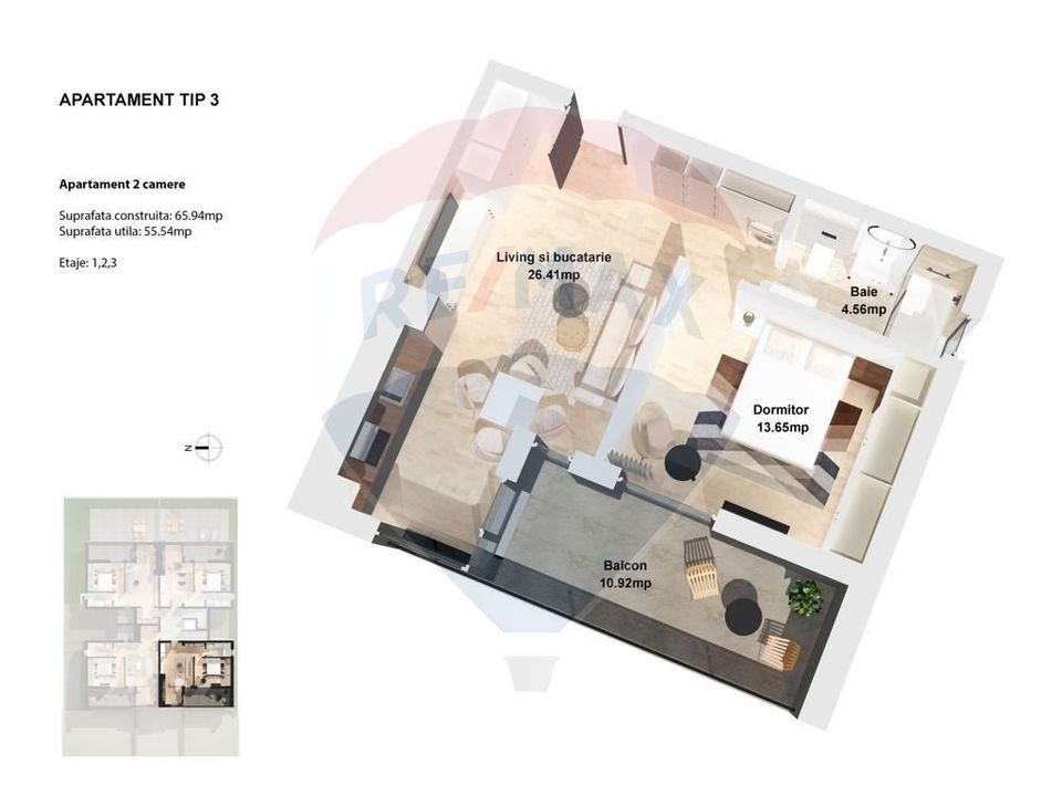 Apartament de vanzare cu 2 camere cu parcare inclusa Mamaia Constanta