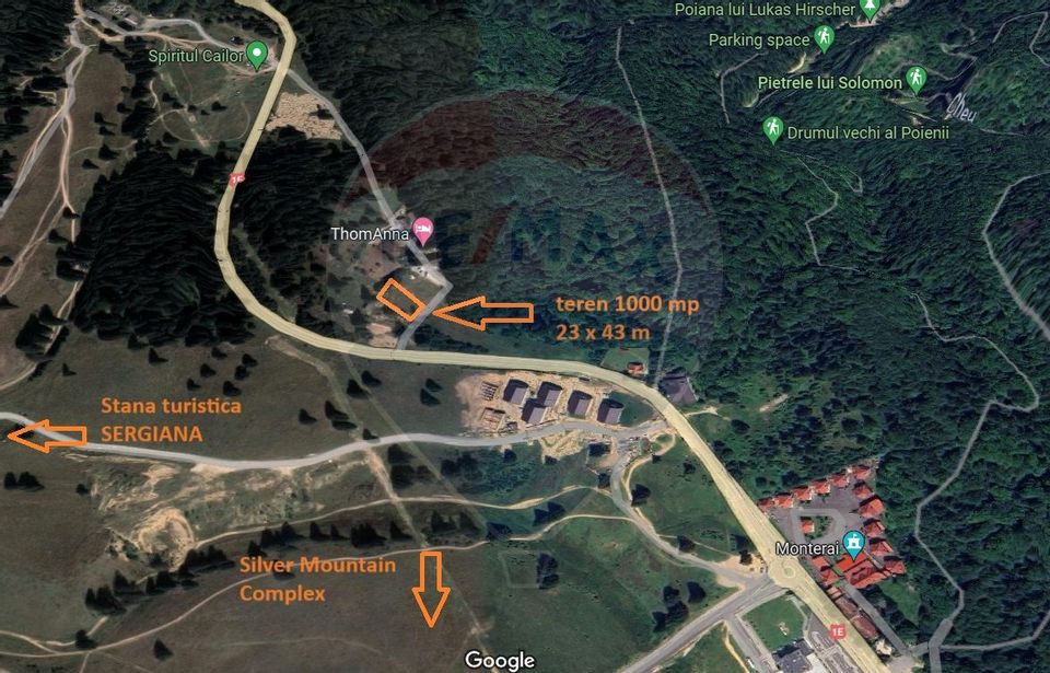 Land plot for sale, 1000sqm Poiana Brasov, Poiana Mica