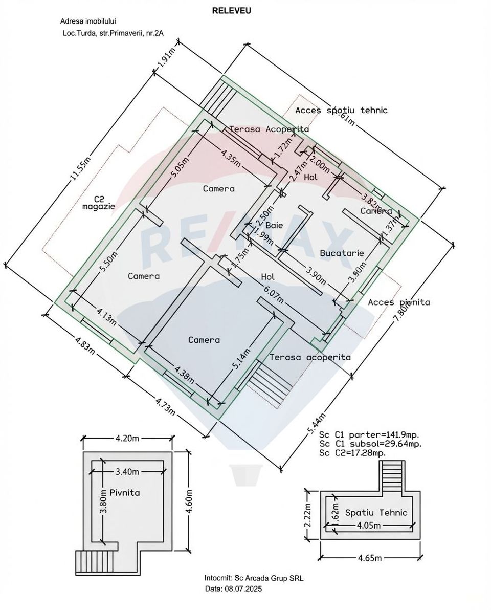 3 room House / Villa for sale, Sud-Est area
