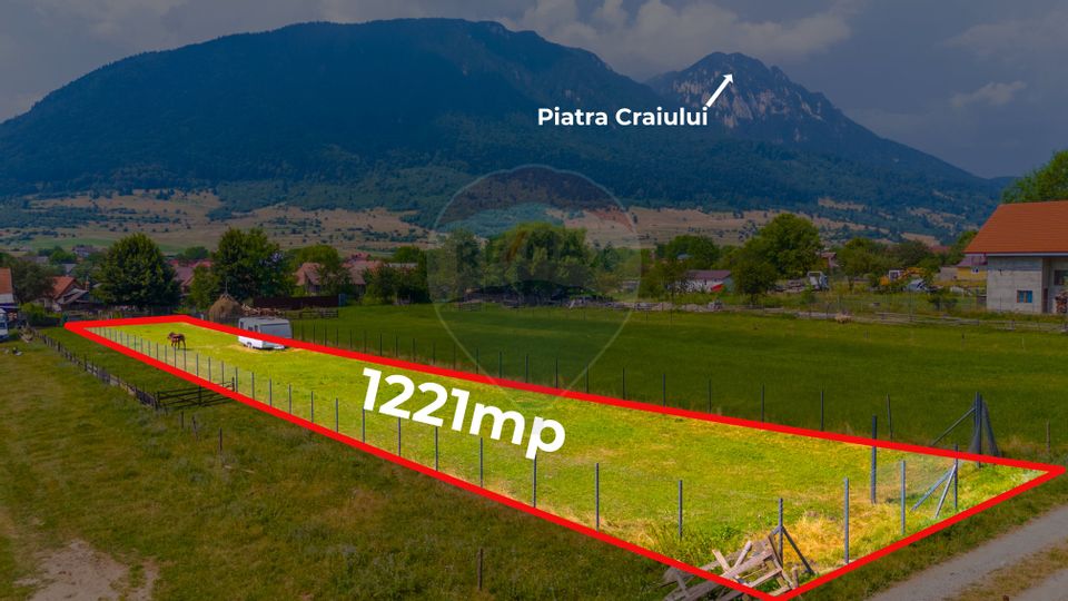 Teren intravilan - 1.221 mp/ Zărnești/ Gard și rulotă