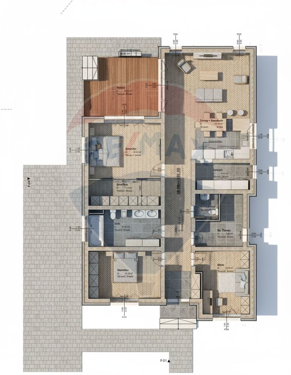 Casă cu 4 camere de vânzare, 130mp utili, teren 600mp in Harman