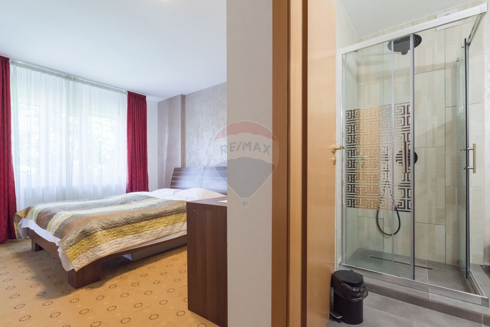 Hotel cu 23 unități de cazare, 2 săli de ședință, locație excelentă